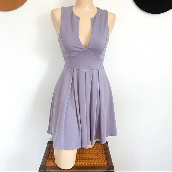 green emerald velvet dress Open Back Sequins Fit & Flare Mini Dress in Lavender [Sizes XS-M] Xs / Lavender main image 0